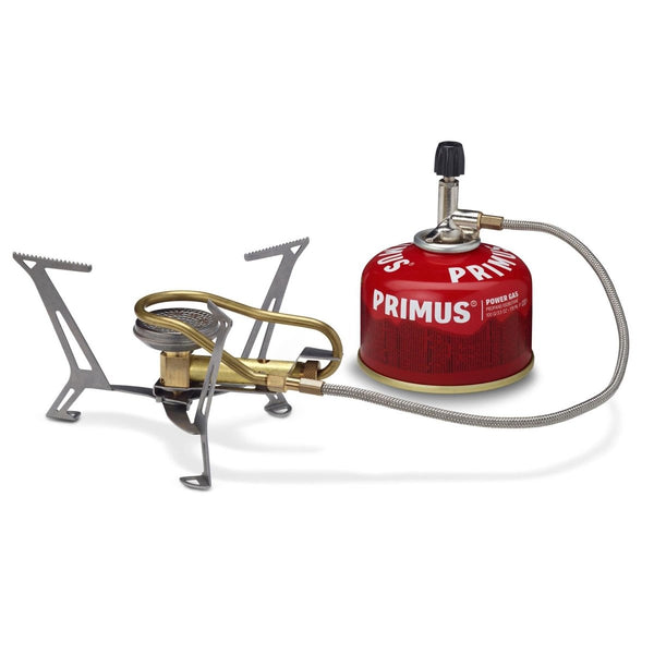 Primus Express Spider II Camping stove hiking tripod gas burner outdoor cookware comes with a heat reflector  nylon bag