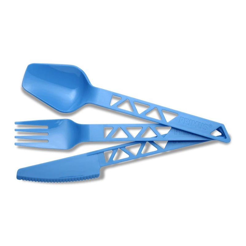 Primus Lightweight Trail outdoor cutlery set camping plastic spoon knife fork Blue