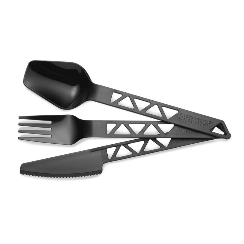 Primus Lightweight Trail outdoor cutlery set camping plastic spoon knife fork Black