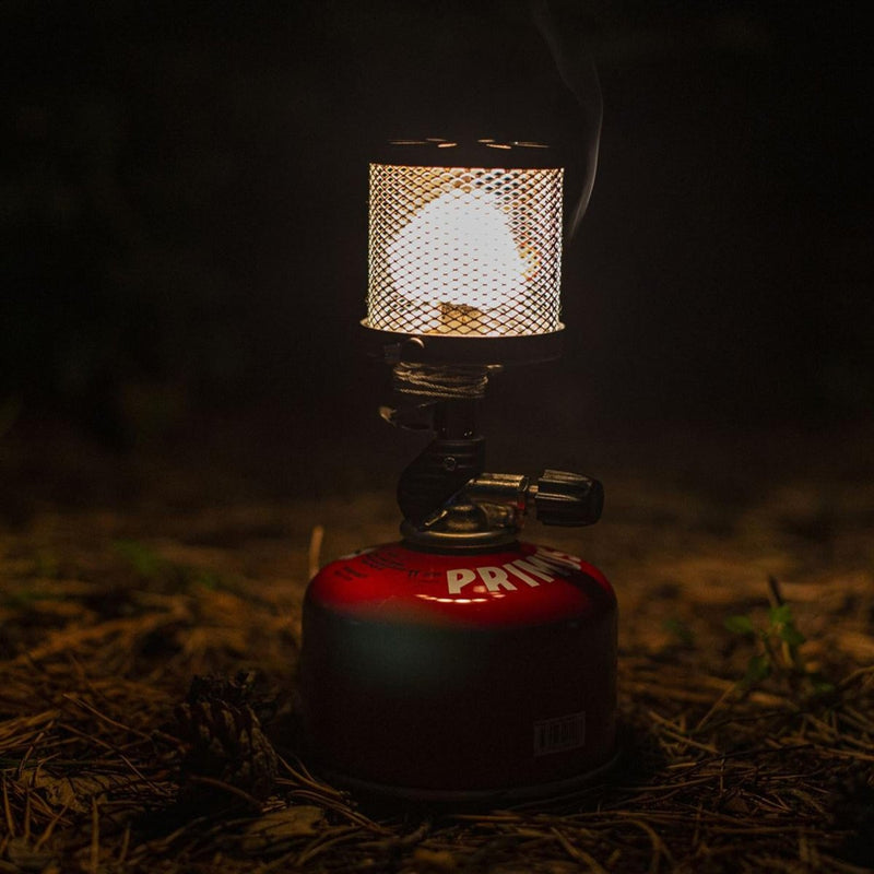 Primus Micron gas lamp lantern light adjustable bright ignition hanging system