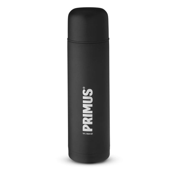 Primus Vacuum Bottle black mate 1 liter 24 hours heat cold retention seal mug power coating offers excellent grip