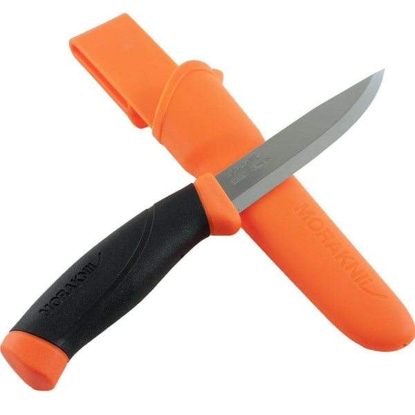 Swedish knife Mora 8.5" MoraKniv companion stainless steel Bushcrafters HI-VI Orange TPE rubber handle