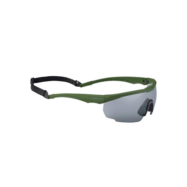 SWISS EYE Safety glasses anti-fog UV protection adjustable temples angle goggles Olive spare orange and clear lenses