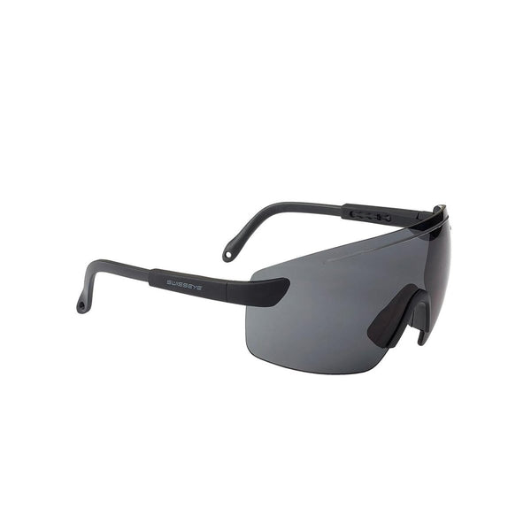 SWISS EYE Shooting eye protection glasses wide anti-fog black lens UV400 goggles adjustable temples