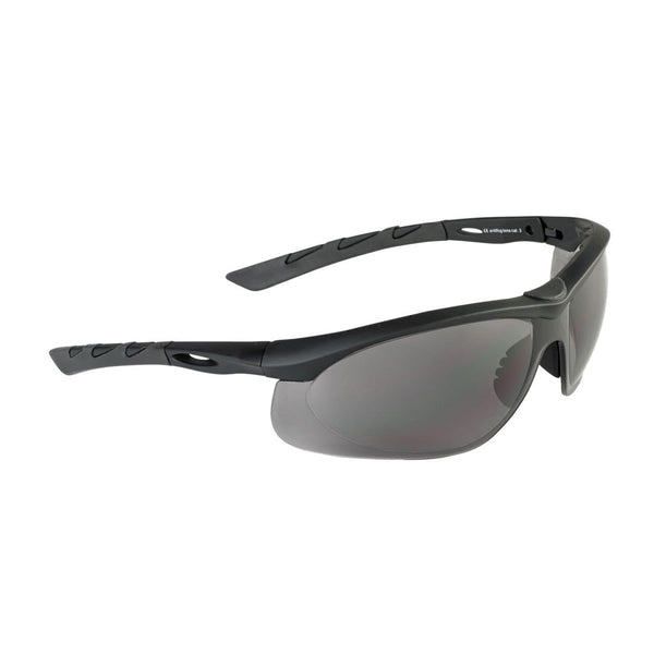 SWISS EYE Tactical glasses wide lens ballistic shooting eye shield UV400 anti-fog rubberized ridged legs temple inclination