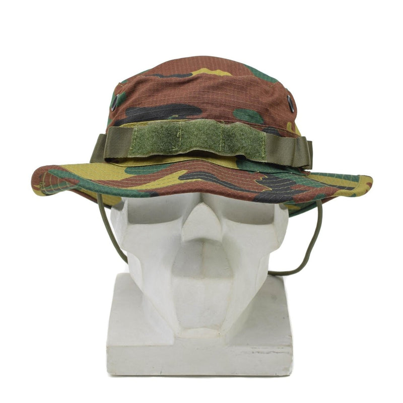 TACGEAR Brand Boonie hat Belgian Military style jigsaw camo ripstop wide brim hook and loop tape on front and back