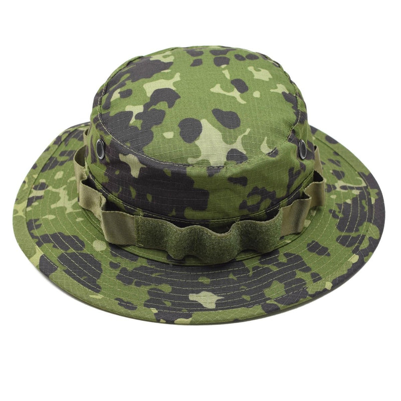 TACGEAR Brand Danish Army style Boonie hat M84 camouflage ripstop holes wide brim four large ventilation eyelets