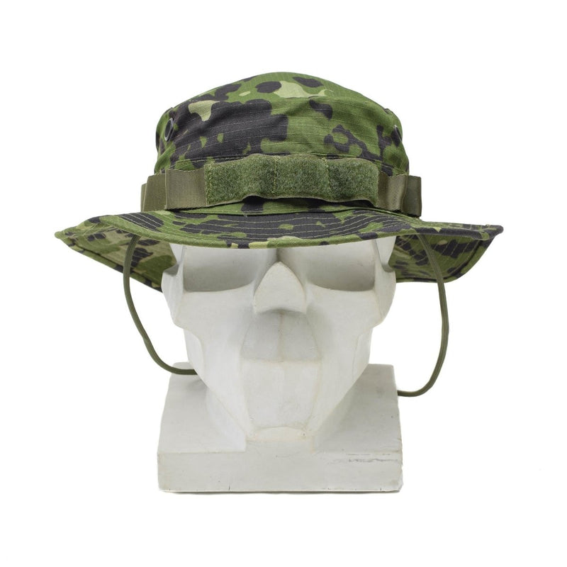TACGEAR Brand Danish Army style Boonie hat M84 camo ripstop vent holes wide brim lightweight foldable and easy to carry