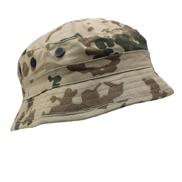 TACGEAR Brand German Army style bucket boonie hat desert flecktran camo ripstop lightweight foldable and easy to carry