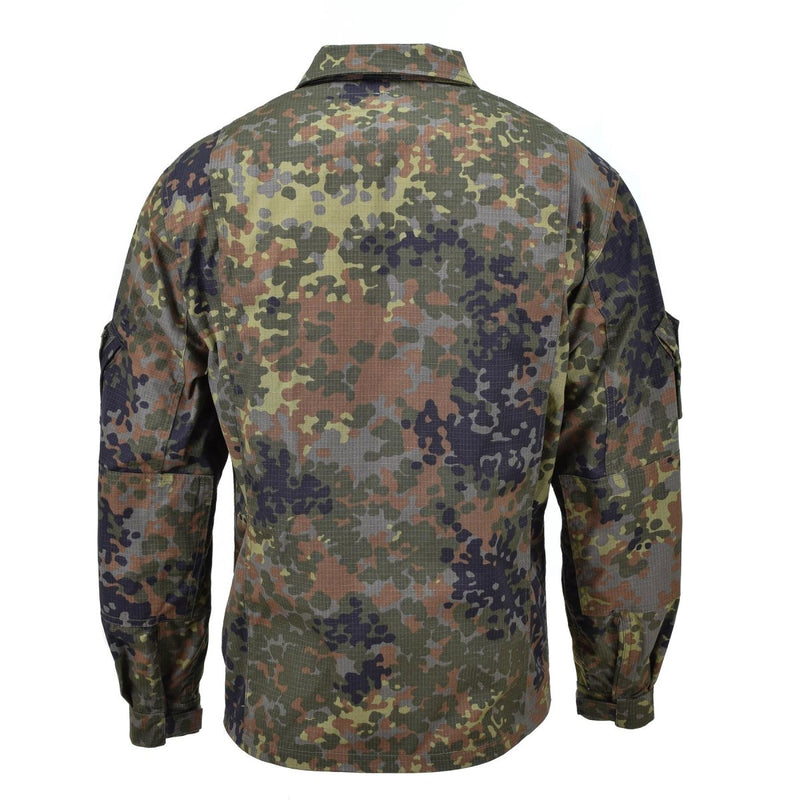 TACGEAR Brand German Military style field jacket commando troops flecktarn camo reinforced elbows adjustable cuffs