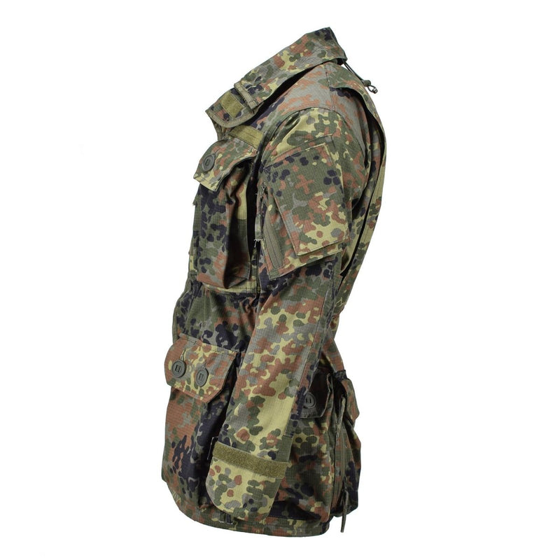 TACGEAR Brand Military style commando smock jacket full-zip strond durable ripstop material flecktran camouflage