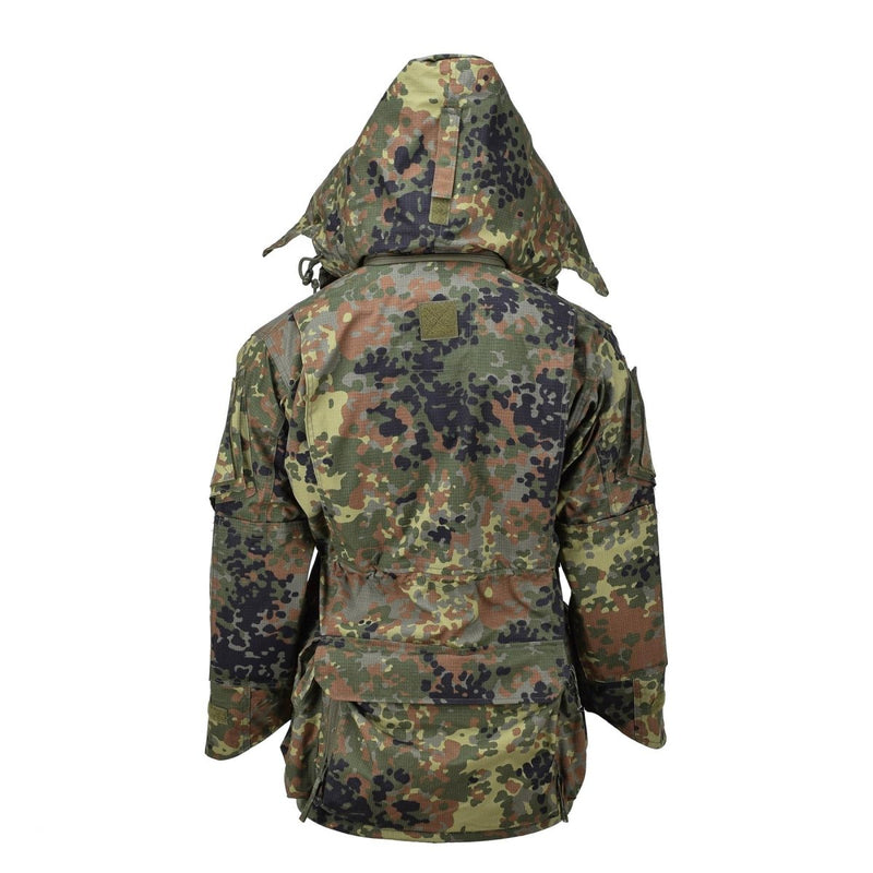 TACGEAR Brand Military style commando smock jacket full-zip ripstop flecktran hooded reinforced elbows detachable hood D-ring