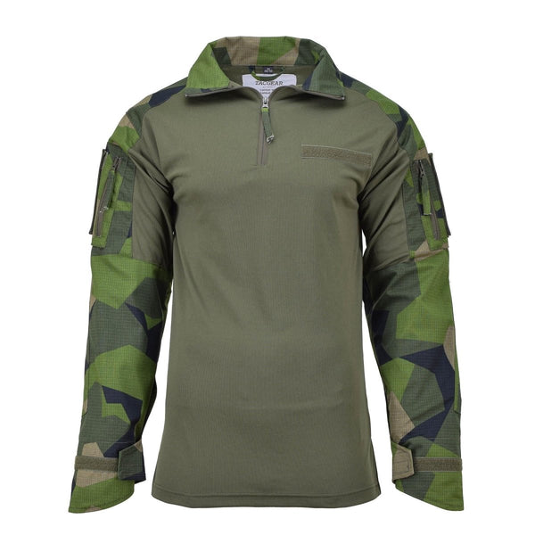 TACGEAR Brand Swedish Military style combat shirts field splinter camouflage underwear all seasons breathable lightweight