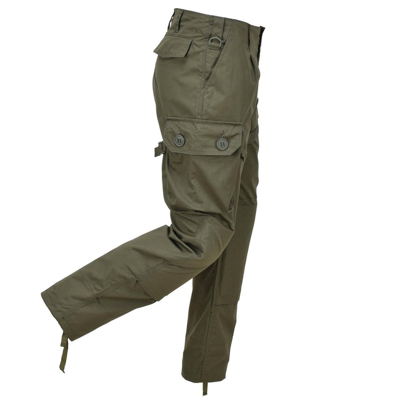 TACGEAR Military field cargo pants ripstop tactical reinforced trousers olive D-ring removable knee pads
