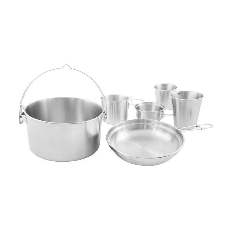 Tatonka Mini Set II compact camping cookware kit 6pcs stainless outdoor cooking mess tins pan sets 1600ml