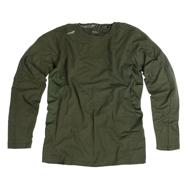 TEXAR military wear thermal undershirt long sleeve field uniform base underwear reflective accents Olive