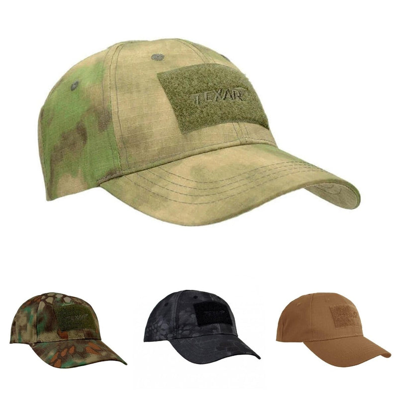 TEXAR tactical baseball cap ripstop field summer combat headwear universal size hook and loop panels