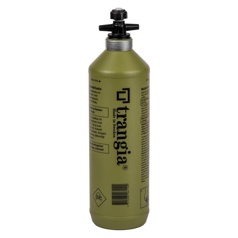 Trangia liquid fuel bottle petrol burner polyethylene flask outdoor hiking Olive methylated spirit