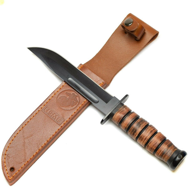 USMC MARINES TACTICAL BOWIE SURVIVAL HUNTING KNIFE MILITARY Combat