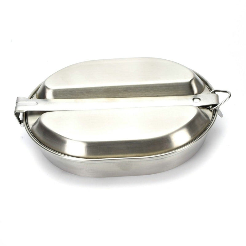 US Army mess kit stainless steel military mess tins US style eating utensils pan plate lightweight