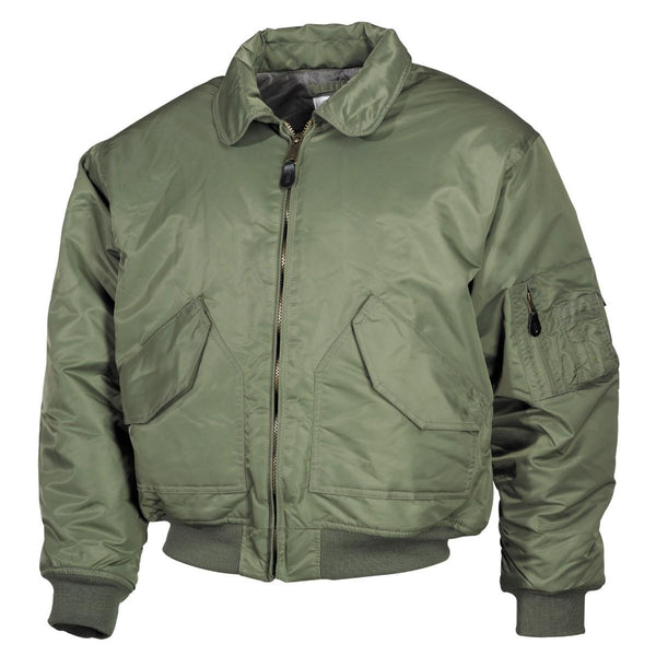 U.S. Army style thermal windproof bomber flight jacket air forces crew olive cold weather uniform