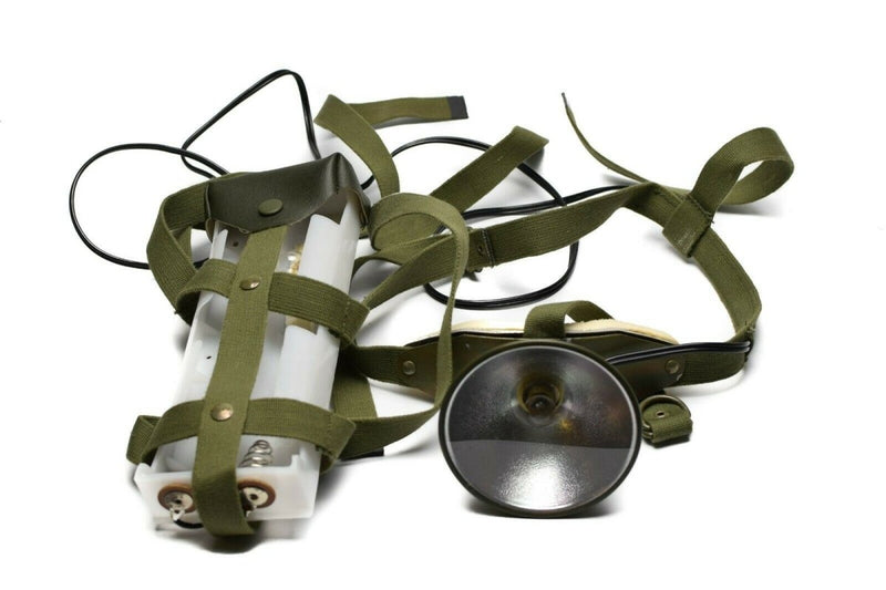Vintage Swedish military army Head lamp Head torch flashlight