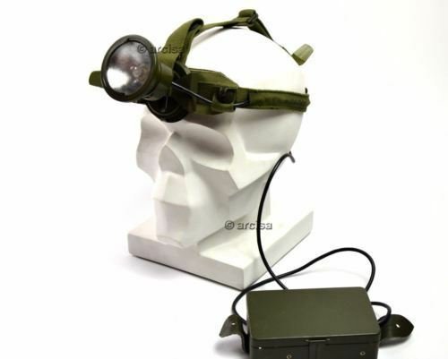 Vintage Swedish sweden military army Head lamp Head torch flashlight