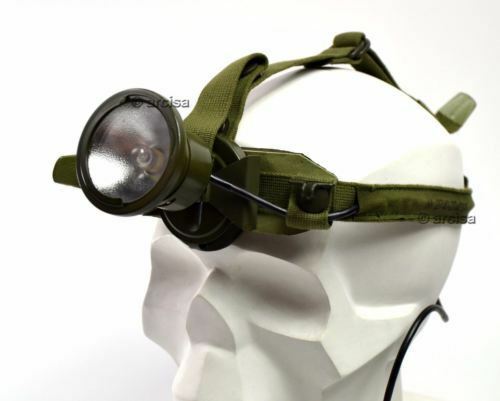 Vintage Swedish sweden military army lamp Head torch flashlight